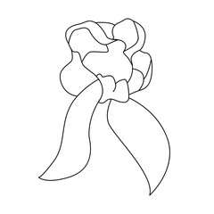 Winter or autumn and spring scarf. Simple vector outline illustration. Suitable for children's books and coloring pages, as well as in infographics, for design and patterning, for catalogs, as an icon