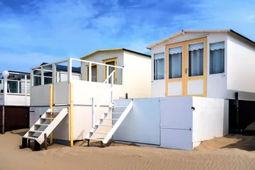 Keuken spatwand met foto Beach houses on the beach of Wijk aan Zee, Noord-Holland Province, The Netherlands © Holland-PhotostockNL