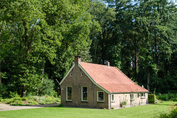 Fototapeta na wymiar Historical (1818) house in Frederiksoord, Drenthe Province, THe Netherlands