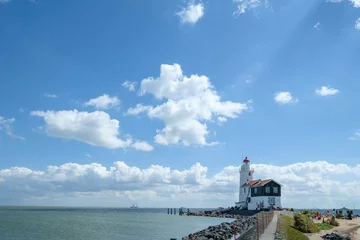 Fototapeten Lighthouse former Island Marken, Noord-Holland province, The Netehrlands © Holland-PhotostockNL