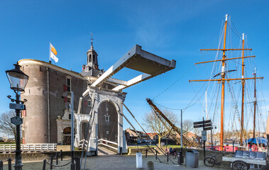 Obraz premium Dromedaris in Enkhuizen, Noord-Holland province, The netherlands