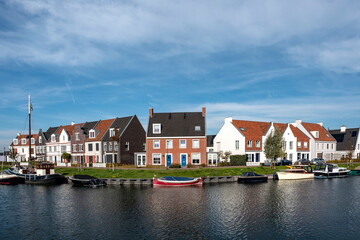 Fototapeta na wymiar Waterfront, Harderwijk, Gelderland Province, The Netherlands