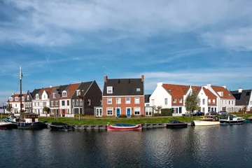 Foto auf Leinwand Waterfront, Harderwijk, Gelderland Province, The Netherlands © Holland-PhotostockNL