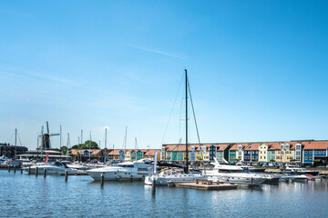Fototapeta na wymiar Harbor Hellevoetsluis, Zuid-Holland Province, The Netherlands