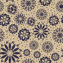 Beautiful and Simple Geometrical Flower Seamless Surface Pattern Design