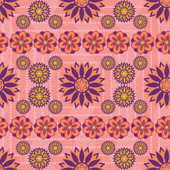 Beautiful and Simple Geometrical Flower Seamless Surface Pattern Design