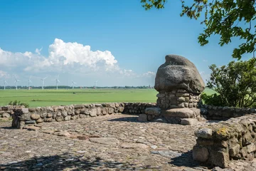 Fotobehang Roode Klif, monument commemorating the Battle of Warns (Battle of Stavoren), Friesland Province, The Netherlands © Holland-PhotostockNL