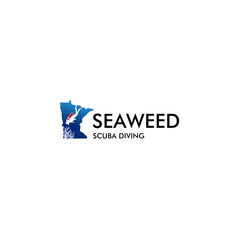 Modern colorful SEAWEED SCUBA DIVING logo design