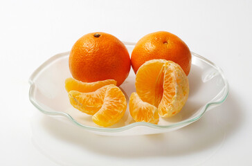 Tangerines on a plate