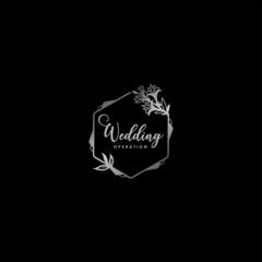 Modern silhouette WEDDING OPERATION logo design