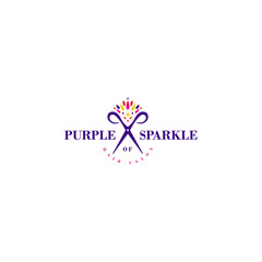Modern colorful design PURPLE SPARKLE logo design