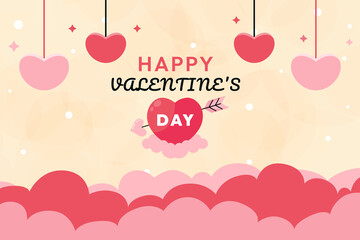 Happy Valentine Day Cute Background Vector Illustration Design EPS 10 great for banner, background, flyer, poster, and many other purposes related to valentine’s day or love