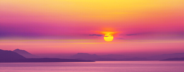 Fototapeta na wymiar Greece sunset