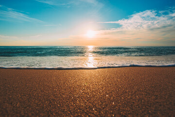 sandy beach and sea nature background Drama style