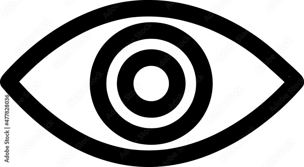 Poster eye shape simple icon vector.eps
