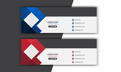 Professional email signature design. Email signature template design. Corporate mail business email signature banner