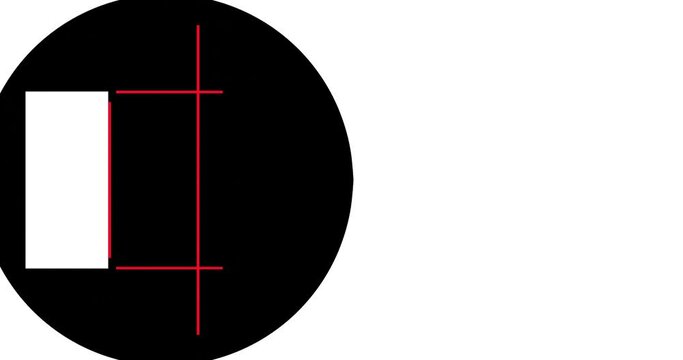 3d render with deconstruction of a black circle on a white background