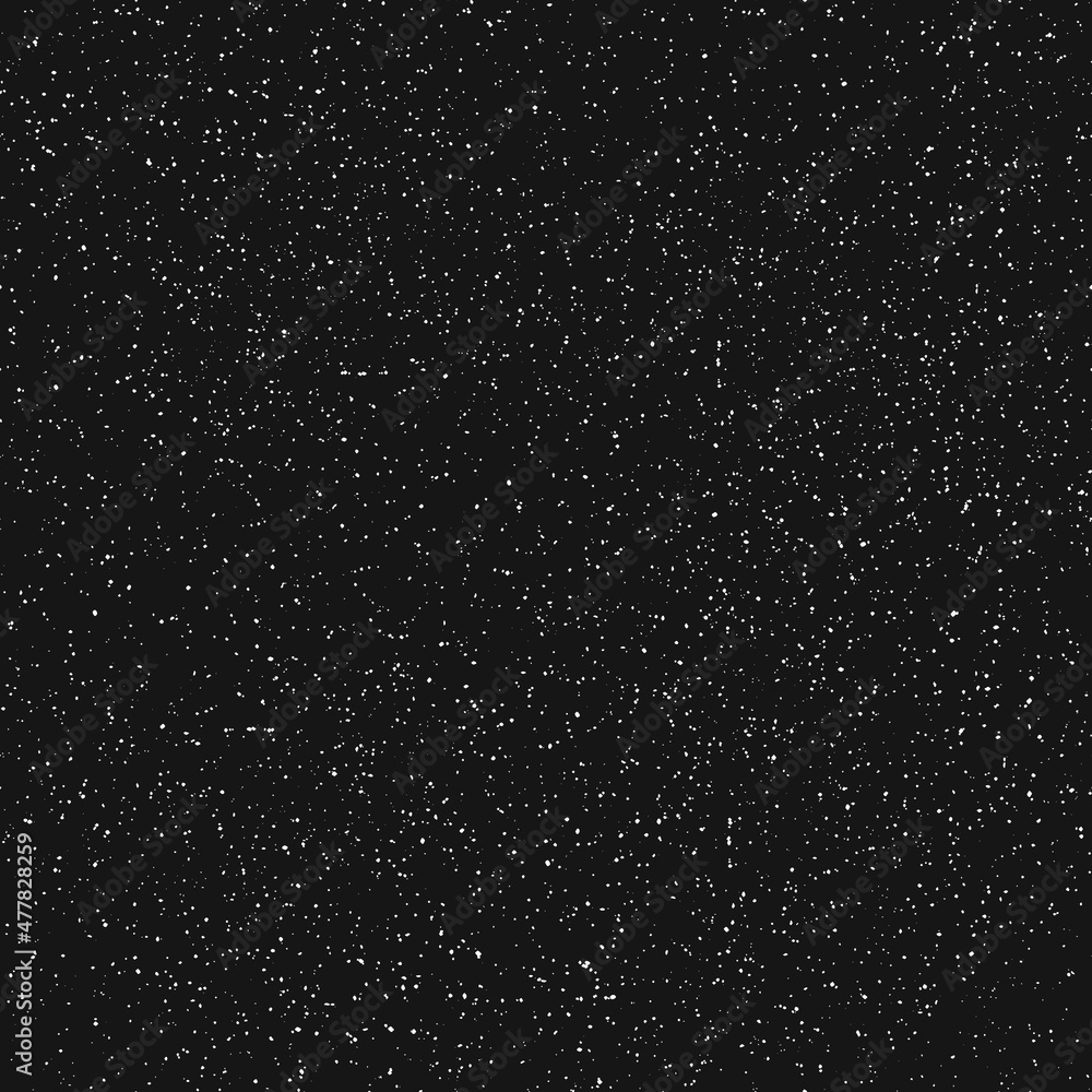 Poster small white noise or flakes on a black background. seamless pattern with white flakes, snowflakes or