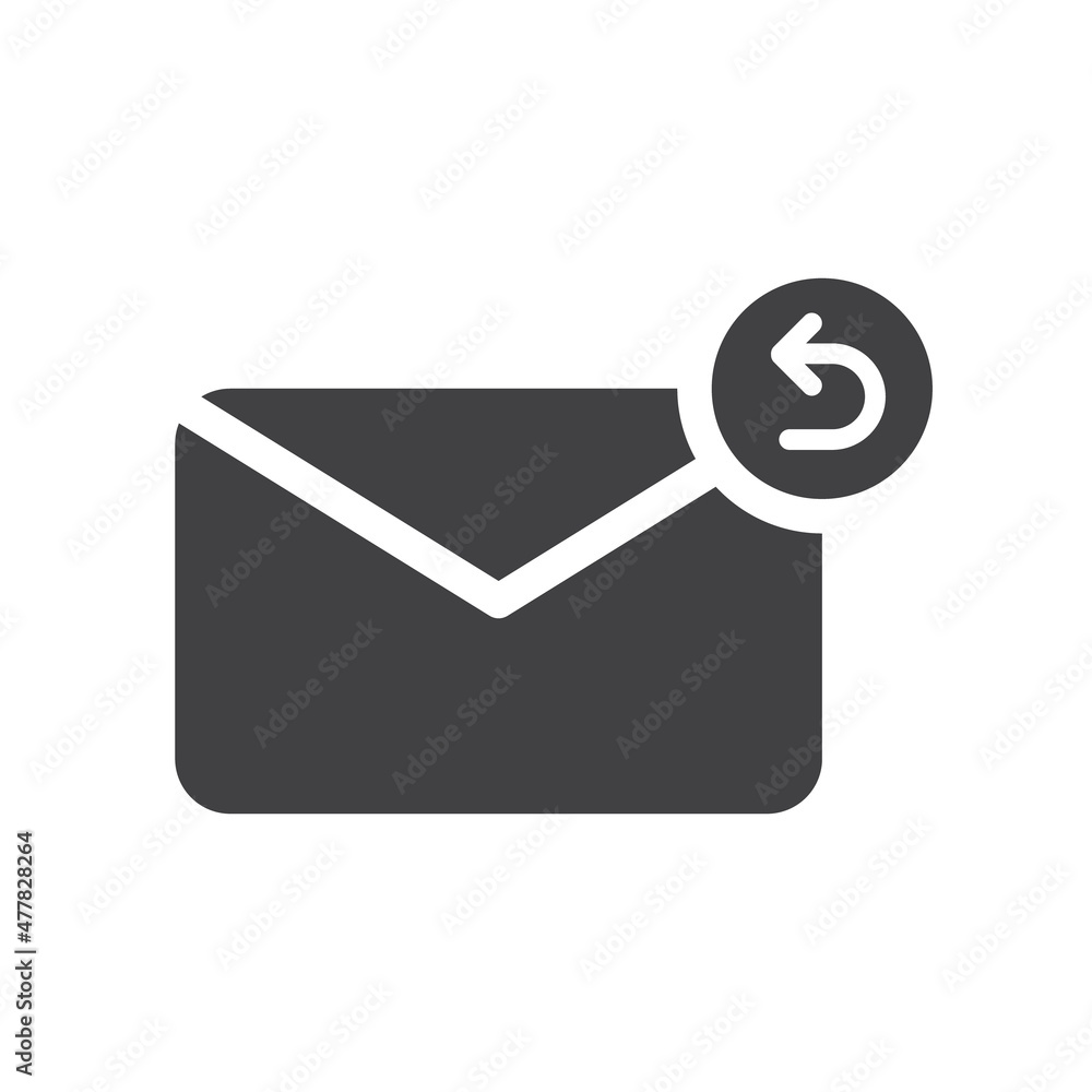 Poster email replay vector icon isolated on white background. email replay stock vector illustration for we