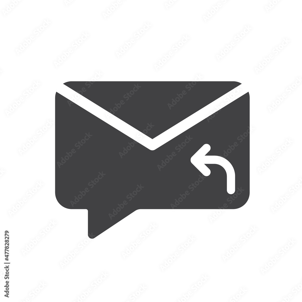 Poster email replay vector icon isolated on white background. email replay stock vector illustration for we