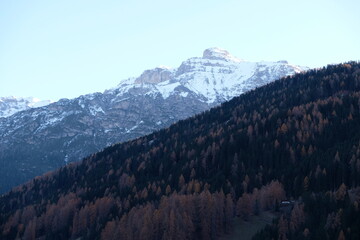 Beautiful snowy mountain landscape
