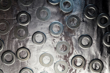Obraz premium steel metal washers for construction and repair