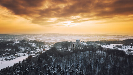 Castle Tenczyn in Poland - panorama