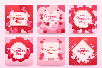 happy valentines day. valentine's day template bundle