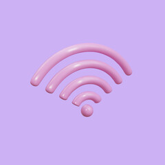 3D Wi-Fi icon design concept. wifi symbol. Vector illustration.