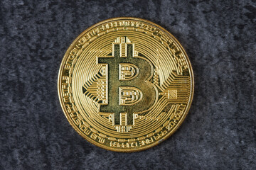 Gold Bitcoin electronic computer processor board