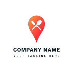 Food service logo, restaurant logo, food logo vector illustration template