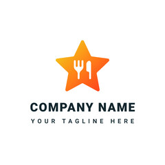 Food service logo, restaurant logo, food logo vector illustration template