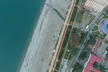 Embankment of Batumi, Adjara, Georgia. Aero view