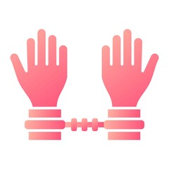 Vector Arrest Glyph Gradient Icon Design