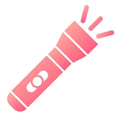 Vector Flashlight Glyph Gradient Icon Design