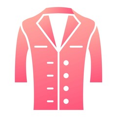 Vector Police uniform Glyph Gradient Icon Design