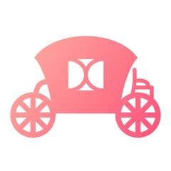 Vector Carriage Glyph Gradient Icon Design
