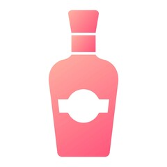 Vector Bottle Glyph Gradient Icon Design