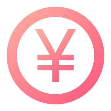 recommend clip art: Vector Yen Glyph Gradient Icon Design