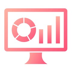 Vector Dashboard Glyph Gradient Icon Design