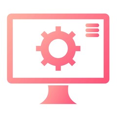 Vector Features Glyph Gradient Icon Design