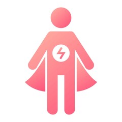 Vector Hero Glyph Gradient Icon Design