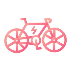 Fototapeta premium Vector Electric Bicycle Glyph Gradient Icon Design