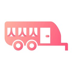 Vector Vanity van Glyph Gradient Icon Design