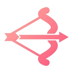 Vector Hunting Bow Glyph Gradient Icon Design