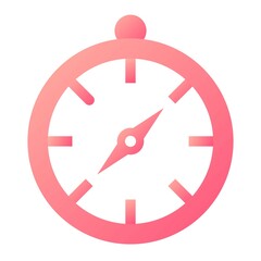 Vector Compass Direction Glyph Gradient Icon Design