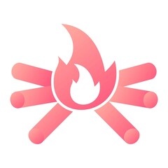 Vector Bonfire Glyph Gradient Icon Design