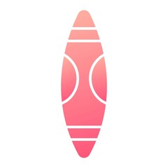 Vector Surfing Board Glyph Gradient Icon Design