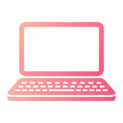 Vector Laptop Glyph Gradient Icon Design