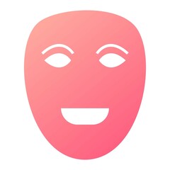 Vector Mask Glyph Gradient Icon Design